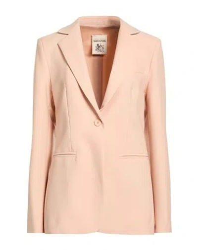 Semicouture Woman Blazer Blush Size 8 Polyester, Virgin Wool, Elastane In Pink