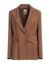 Semicouture Woman Blazer Brown Size 4 Viscose, Polyester, Acetate