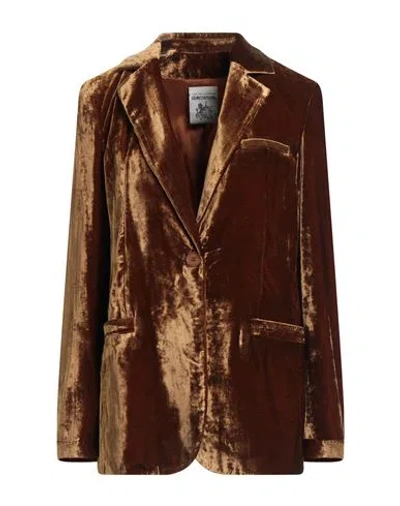 Semicouture Woman Blazer Brown Size 8 Viscose, Polyamide