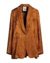 Semicouture Woman Blazer Camel Size 10 Viscose In Beige