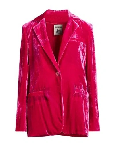 Semicouture Woman Blazer Fuchsia Size 10 Viscose, Polyamide In Pink