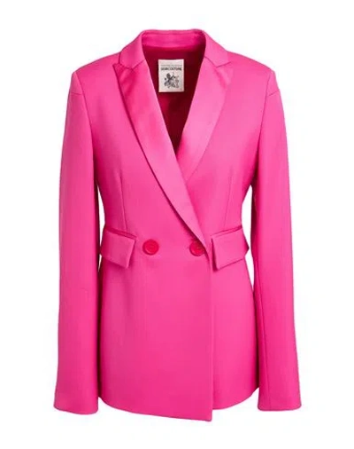 Semicouture Woman Blazer Fuchsia Size 4 Polyester, Virgin Wool, Elastane