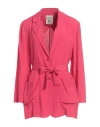 Semicouture Woman Blazer Fuchsia Size 6 Acetate, Silk