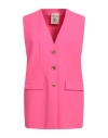 Semicouture Woman Blazer Fuchsia Size 6 Polyester, Viscose, Elastane In Pink
