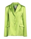 Semicouture Woman Blazer Green Size 10 Acetate, Polyamide, Elastane, Polyester