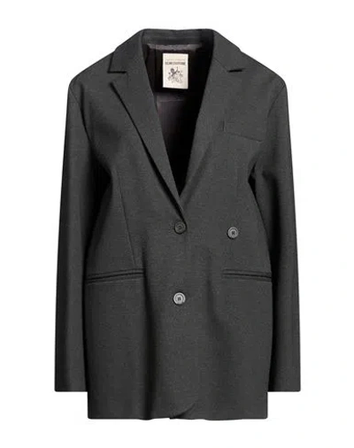 Semicouture Woman Blazer Grey Size 4 Viscose, Polyamide, Elastane, Polyester In Gray