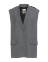 Semicouture Woman Blazer Grey Size 6 Polyester, Virgin Wool, Elastane