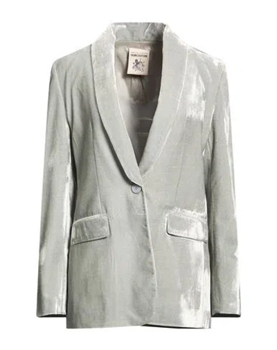 Semicouture Woman Blazer Grey Size 6 Viscose, Polyamide, Polyester In Gray