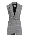 Semicouture Woman Blazer Grey Size 8 Polyester, Viscose, Wool, Elastane In Gray