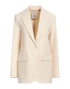 Semicouture Woman Blazer Ivory Size 6 Polyester, Virgin Wool, Elastane In White