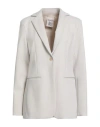 Semicouture Woman Blazer Light Grey Size 6 Viscose, Polyamide, Elastane, Polyester