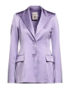 Semicouture Woman Blazer Mauve Size 8 Acetate, Polyamide, Elastane, Polyester In Purple