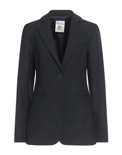 Semicouture Woman Blazer Midnight Blue Size 6 Polyester, Virgin Wool, Elastane