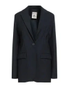 Semicouture Woman Blazer Midnight Blue Size 6 Polyester, Virgin Wool, Elastane