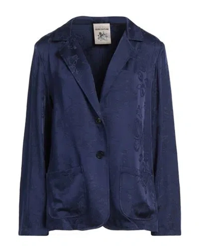 Semicouture Woman Blazer Midnight Blue Size 10 Viscose, Acetate