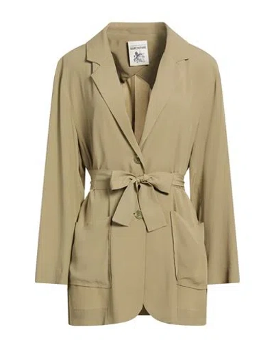 Semicouture Woman Blazer Military Green Size 10 Acetate, Silk