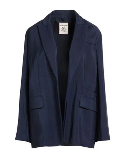 Semicouture Woman Blazer Navy Size 4 Viscose, Polyester