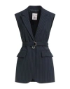 Semicouture Woman Blazer Navy Size 8 Polyester In Blue