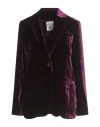 Semicouture Woman Blazer Plum Size 8 Viscose, Polyamide