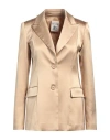 Semicouture Woman Blazer Sand Size 4 Acetate, Polyamide, Elastane, Polyester In Beige