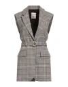 Semicouture Woman Blazer Taupe Size 6 Polyester, Viscose, Wool, Elastane In Gray