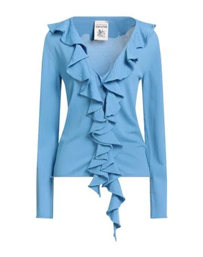 Semicouture Woman Cardigan Azure Size Xs Viscose, Polyamide