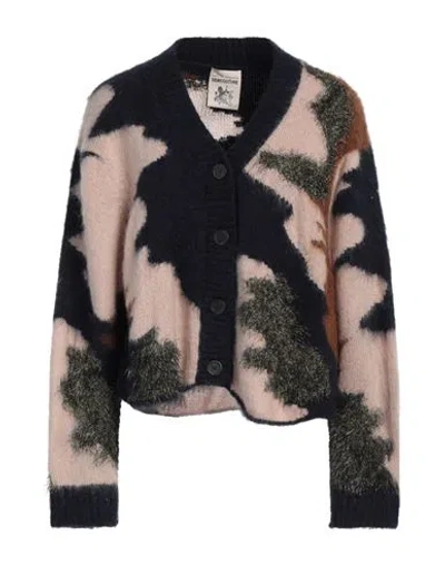 Semicouture Woman Cardigan Blush Size M Viscose, Metallic Fiber, Polyamide, Mohair Wool, Virgin Wool In Pink