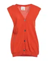 Semicouture Cardigans In Orange