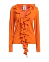 Semicouture Woman Cardigan Orange Size S Viscose, Polyamide