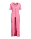 Semicouture Woman Cardigan Pink Size M Cotton, Polyamide In Pink