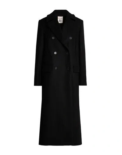 Semicouture Woman Coat Black Size 6 Wool, Polyamide