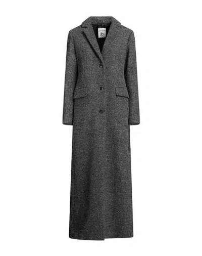 Semicouture Woman Coat Grey Size 6 Wool, Polyester, Acrylic, Cotton, Polyamide