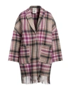 Semicouture Woman Coat Mauve Size M Wool, Polyamide In Purple