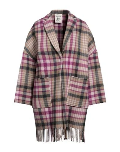 Semicouture Woman Coat Mauve Size M Wool, Polyamide In Purple