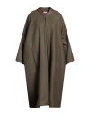 Semicouture Woman Coat Military Green Size Onesize Wool, Polyamide, Polyurethane, Polyester In Green