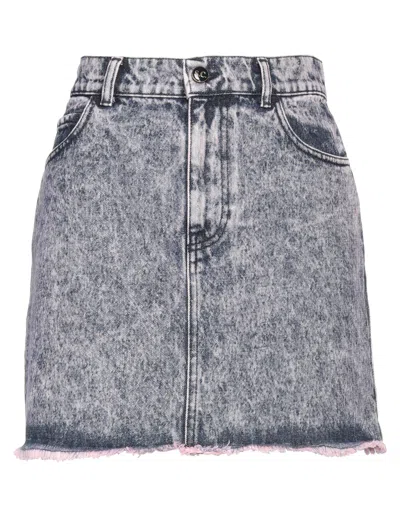 Semicouture Denim Skirts In Pink