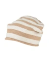 Semicouture Woman Hat Camel Size Onesize Polyester, Wool, Viscose, Cashmere In Beige