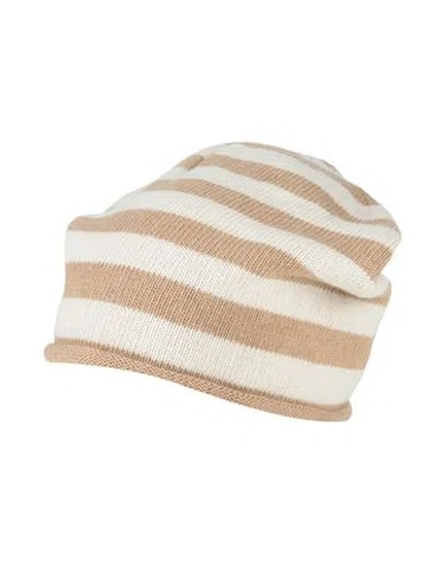 Semicouture Woman Hat Camel Size Onesize Polyester, Wool, Viscose, Cashmere In Beige