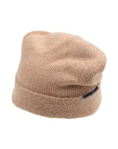 Semicouture Woman Hat Camel Size Onesize Virgin Wool, Polyamide, Cashmere, Elastane In Brown