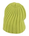 Semicouture Woman Hat Lime Green Size Onesize Wool, Polyamide