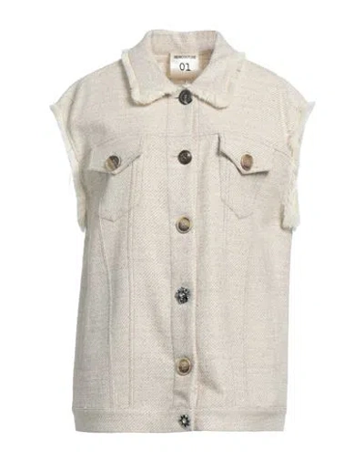 Semicouture Woman Jacket Beige Size 2 Cotton, Viscose, Acrylic, Polyester, Polyamide