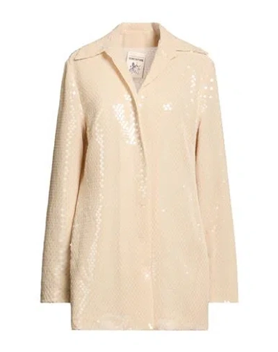 Semicouture Woman Jacket Beige Size 6 Polyester In Brown