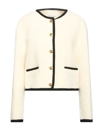 Semicouture Woman Jacket Cream Size 2 Virgin Wool, Alpaca Wool, Polyamide, Polyester In Neutral