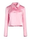 Semicouture Woman Jacket Pink Size 6 Acetate, Polyamide, Elastane, Polyester