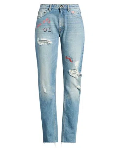 Semicouture Woman Jeans Blue Size 28 Cotton