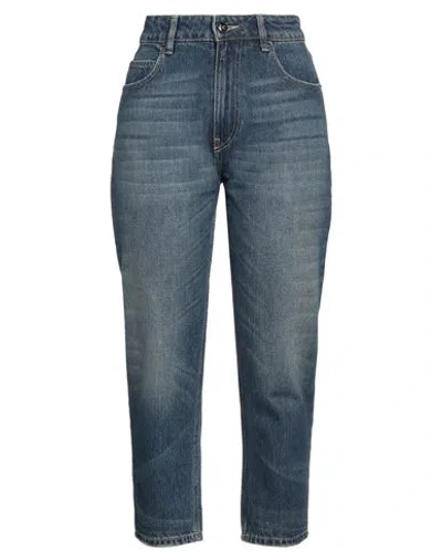 Semicouture Woman Denim Pants Blue Size 28 Cotton