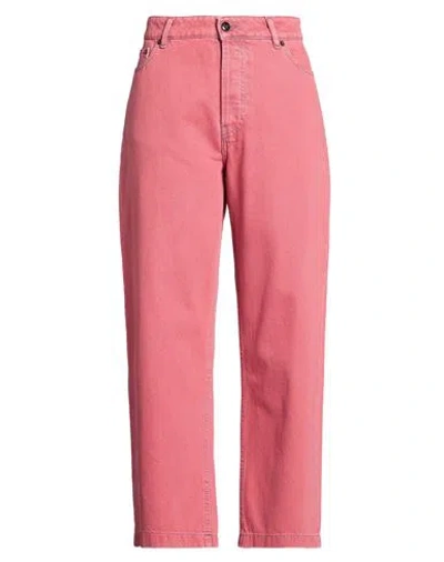 Semicouture Woman Jeans Coral Size 29 Cotton In Red