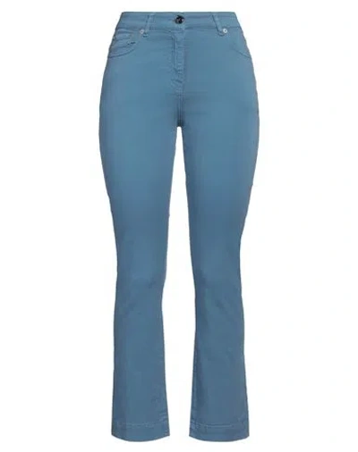Semicouture Woman Jeans Pastel Blue Size 28 Cotton, Elastomultiester, Elastane