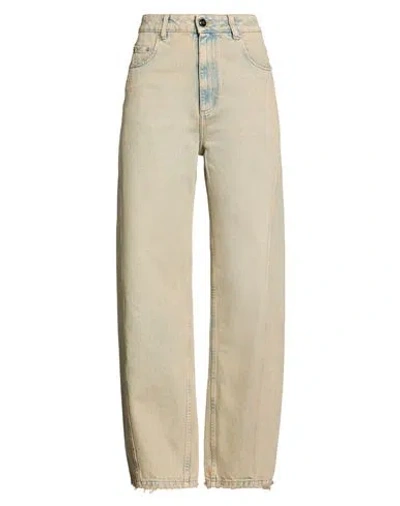 Semicouture Woman Jeans Sage Green Size 28 Cotton