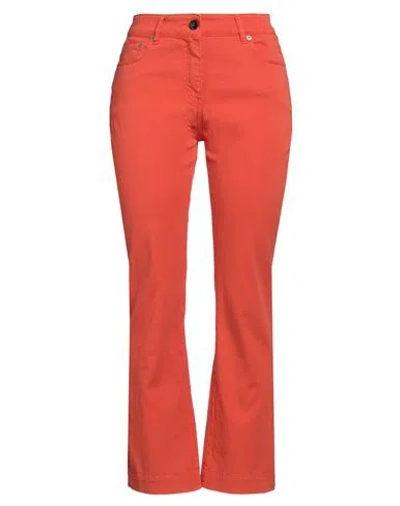 Semicouture Woman Jeans Tomato Red Size 29 Cotton, Elastomultiester, Elastane